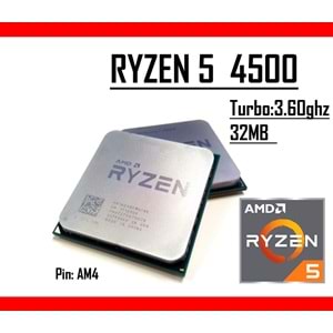 AMD Ryzen™5 4500 3.6Ghz 32mb Cache 65W 7nm AM4 Tray Masaüstü Bilgisayar İşlemci