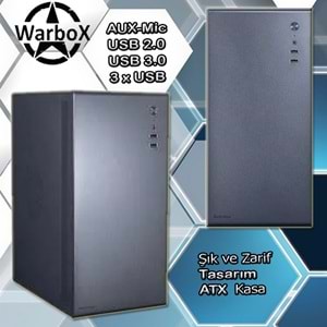 WarboX Ulgen Intel® Core-i3 3.40ghz 8gb Ram 240gb Ssd 250gb Hdd 19