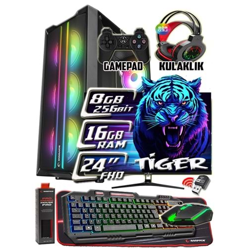 WarboX TİGER 8GB Ekran Kartı Rx580 DDR5 Xeon X5650 16gb Ram 256gb Ssd 250gb Hdd 24