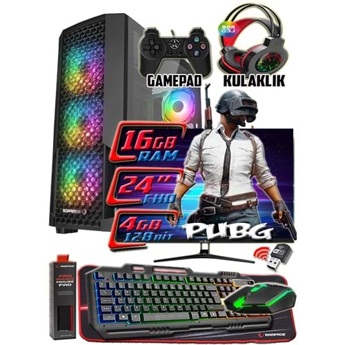 WarboX PUBG 8GB Ekran Kartı Rx580 DDR5 i5 3350p 16gb Ram 256gb Ssd 250gb Hdd 24