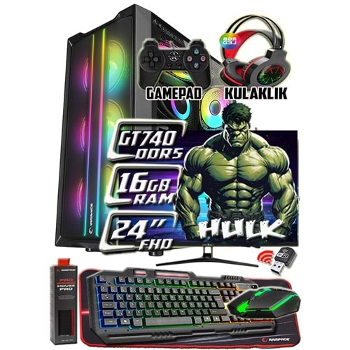 WarboX HULK GT740 DDR5 Ekran Kartı Xeon X5650 16gb Ram 256gb Ssd 250gb Hdd 24