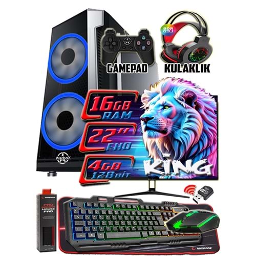 WarboX KİNG X5650 İşlemci 16gb Ram 256gb SSD R7 240-4gb E.kartı 22