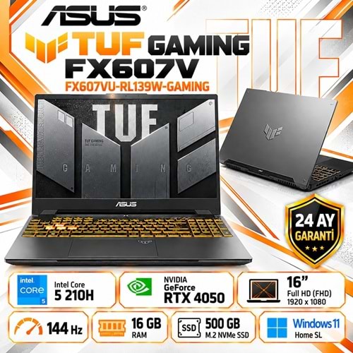 ASUS TUF Gaming FX607V Core 5 210H 16GB RAM 500GB M.2 NVMe SSD RTX 4050 16