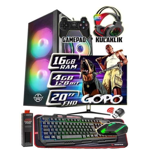 WarboX GOPO X5650 İşlemci 16gb Ram 256gb SSD 250gb Hdd R7 240-4gb E.kartı 20