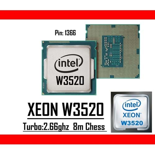 Intel® Xeon® W3520 2.66Ghz 8mb Cache Lga 1366p Tray Masaüstü Bilgisayar İşlemci