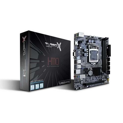 Turbox Workprof X H110 SATA DDR4 2400MHZ USB 3.0 VGA HDMI SES G.LAN 1151P 6.7.8.9 GEN ANAKART