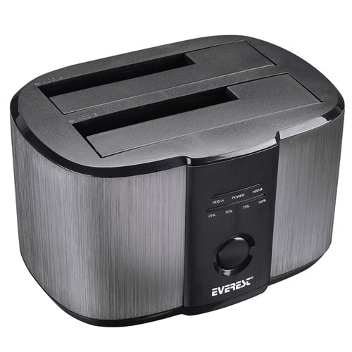 Everest HD3-540 2.5 / 3.5 Çift USB3.0 SATA III 6Gbps 4TB / 6TB / 8TB Yerleştirmeli Sabit Disk Kutusu