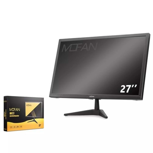 Mofan Mf27 27'' Led Full Hd Monitör Hoparlör Hdmi + Vga 75Hz 1920x1080 Siyah Ips Ekran ( 2 yıl Garanti )