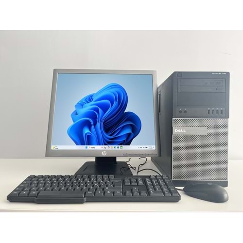 Dell Optiplex 790 Tower / İ3-3320- 3.30ghz / 8Gb Ddr3 /128Gb SSD+250Gb HDD /2. EL BİLGİSAYAR / Hp Ips Pıvot 19