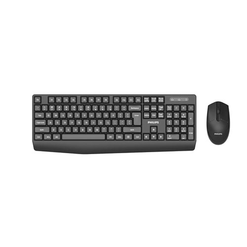 Philips SPT6337B Kablosuz Türkçe Q Klavye & Mouse Set Siyah