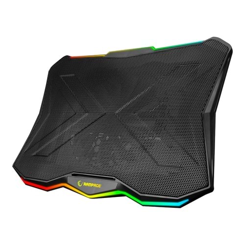 Rampage AD-RC8 SHOWY Siyah 180mm Fan 15 -17 RGB Işıklı Notebook Soğutucu Stand