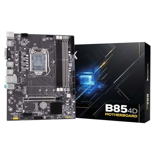 Turbox WorkTeam B85(H81) Sata M2 DDR3 1600MHz Usb 3.0 Vga Hdmi Ses Lan 1150P 4.Gen Anakart