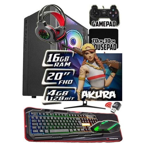 WarboX Akura i5 3350p 16gb Ram 256gb Ssd 250gb Hdd R7 240-4gb E.kartı 20