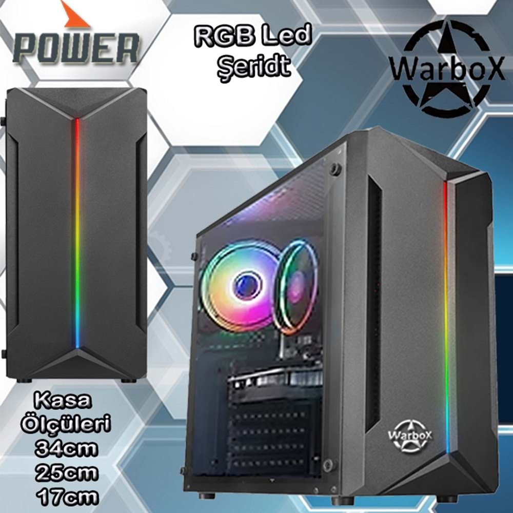 WarboX BAGEN i5 Turbo:3.40ghz 16gb Ram 250gb Ssd 250gb Hdd R7 240-4gb E.kartı 19