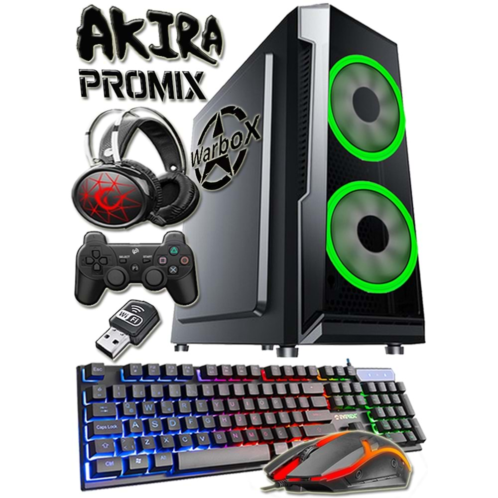 WARBOX Akira ProMİx i5 12400f 16GB Ram 240gb SSD 250gb HDD R7 240-4GB E.Kartı Oyuncu Bilgisayarı