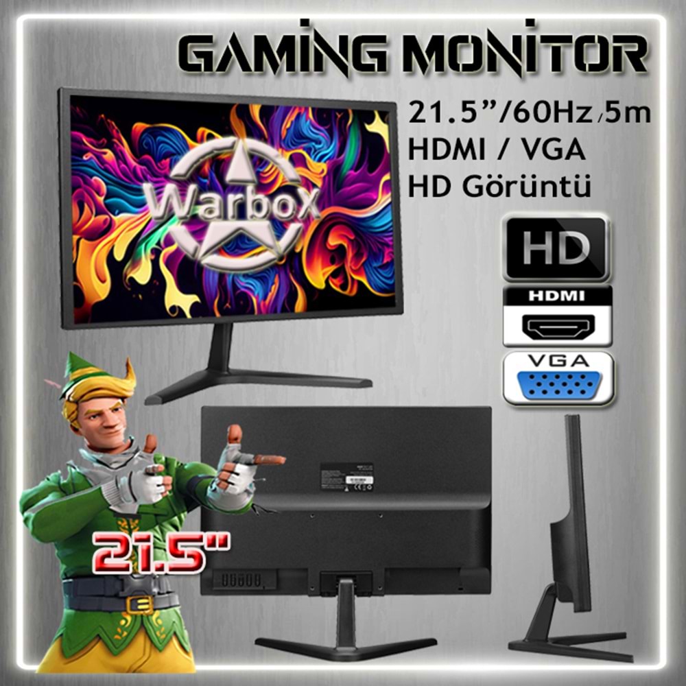 WarboX LAZER i5 Turbo:3.20ghz 16gb Ram 240gb Ssd 250gb Hdd R7 240-4gb E.kartı 24