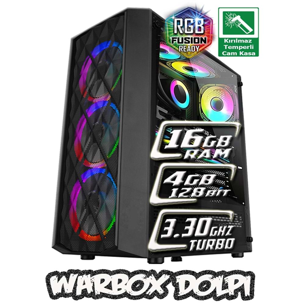 WarboX Dolpi İ5 3350p 16gb Ram 256gb Ssd 250gb Hdd R7 240 4gb E.kartı Gaming Bilgisayar