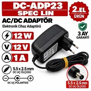 SPEC LIN 5A-120100R - 12W - 12V - 1A / 5.5 × 2.1 mm - 2.El Elektronik Cihaz Adaptörü
