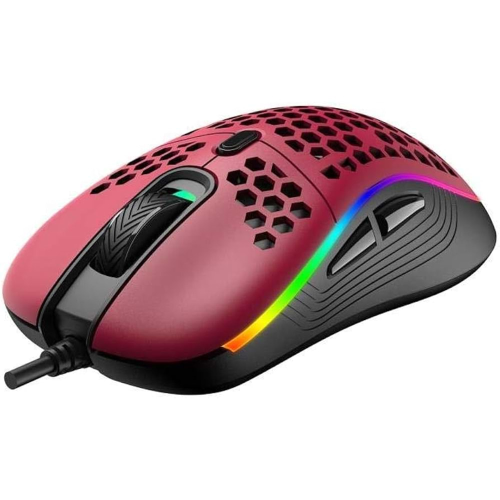 Rampage SMX-R85 GENTLE 6400dpi Kırmızı RGB Ledli Makrolu Gaming Oyuncu Mouse