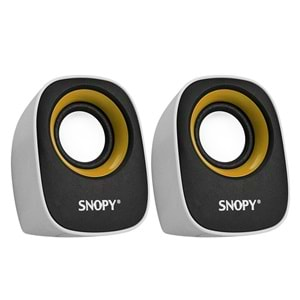 Snopy SN- 120 2.0 Beyaz/Sarı USB Speaker