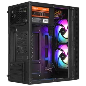 Everest MINION Mesh PEAK 2* 12cm Rainbow Fan Akrilik Yan Panel M-ATX Mini-T Gaming Oyuncu Kasası