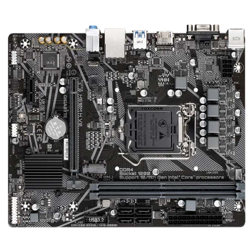 Gigabyte H510M H UD Intel H510 Soket 1200 DDR4 3200MHz M.2 Anakart