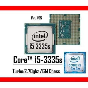 Intel® Core™ i5 3335s 2.70 Ghz 6mb Cache Lga 1155p Tray Masaüstü Bilgisayar İşlemci