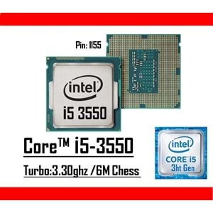 Intel® Core™ i5 3550 3.30 Ghz 6mb Cache Lga 1155p Tray Masaüstü Bilgisayar İşlemci