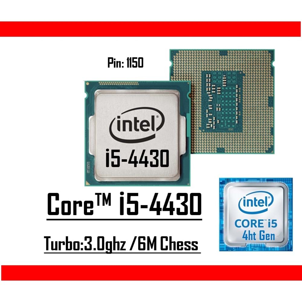 Intel® Core™ i5 4430 3.00 Ghz 6mb Cache Lga 1155p Tray Masaüstü Bilgisayar İşlemci