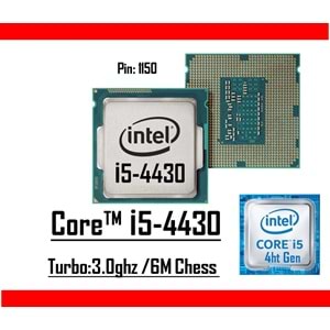 Intel® Core™ i5 4430 3.00 Ghz 6mb Cache Lga 1155p Tray Masaüstü Bilgisayar İşlemci
