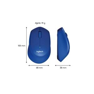 Logıtech M330 SILENT KABLOSUZ MOUSE MAVI