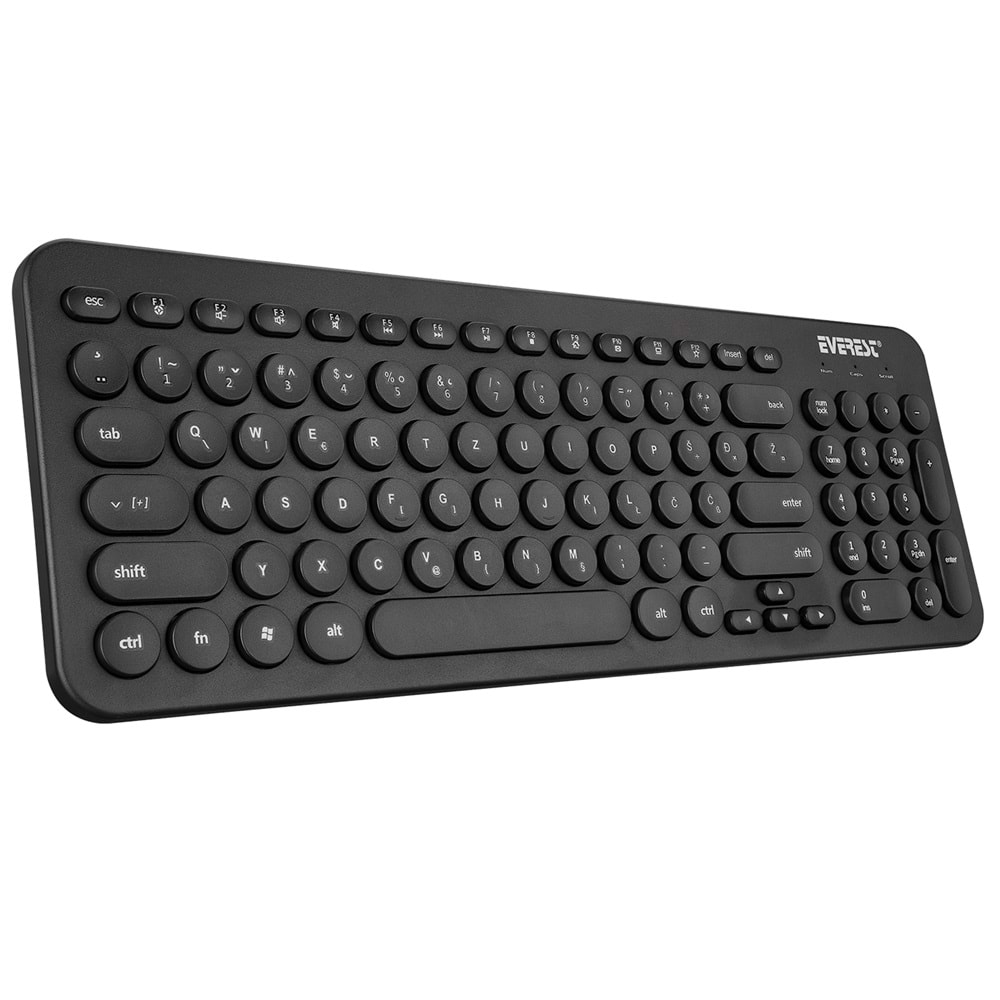 Everest KM-01K Siyah Kablolu Usb Yuvarlak Tuşlu 3D Mouse Combo Türkçe Klavye + Mouse Set
