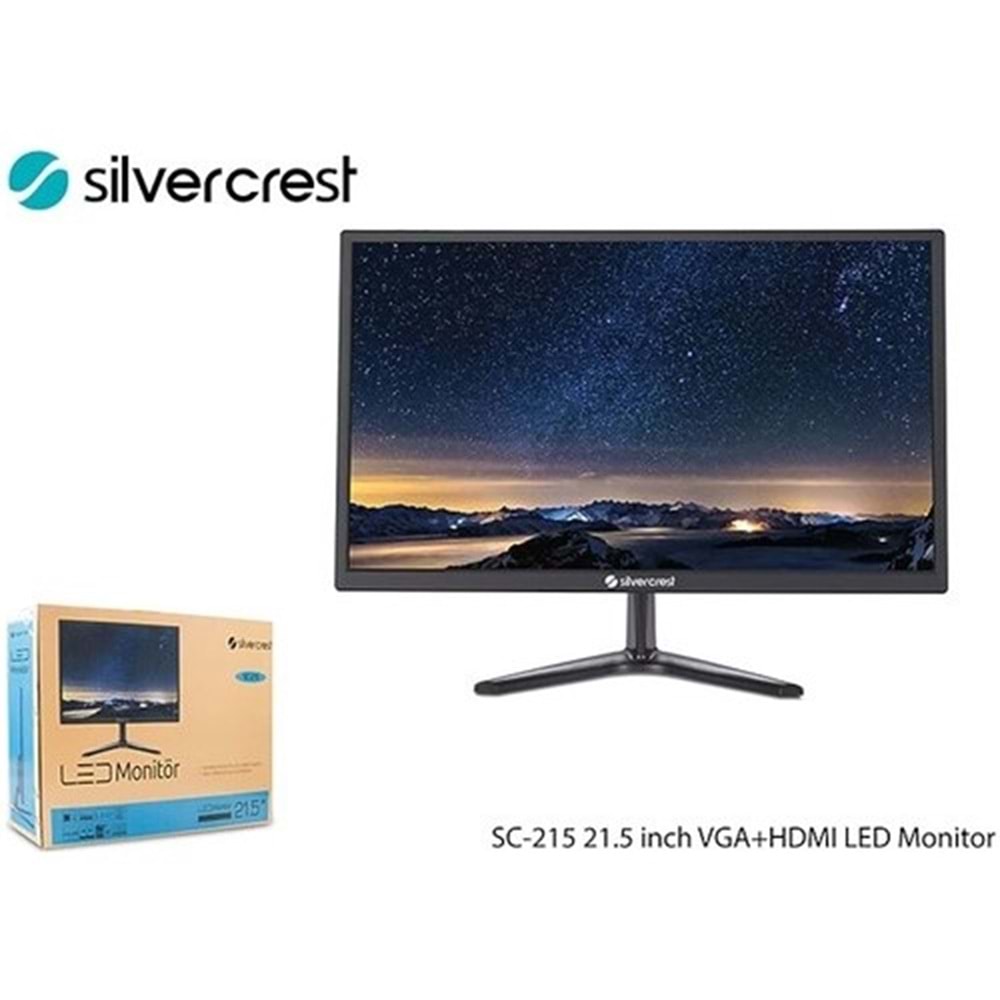 Silver Crest SC-215 21.5 inch 60hz 1ms VGA+HDMI 1920*1080 FullHD LED Monitor