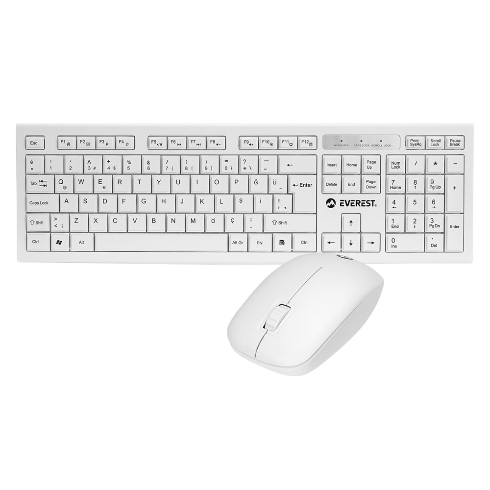 Everest KM-973 Siyah Kablosuz Q Klavye + Mouse Set