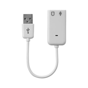 Hytech HY-U715 Kablolu USB Beyaz Ses Kartı 7.1 Çift Kanal
