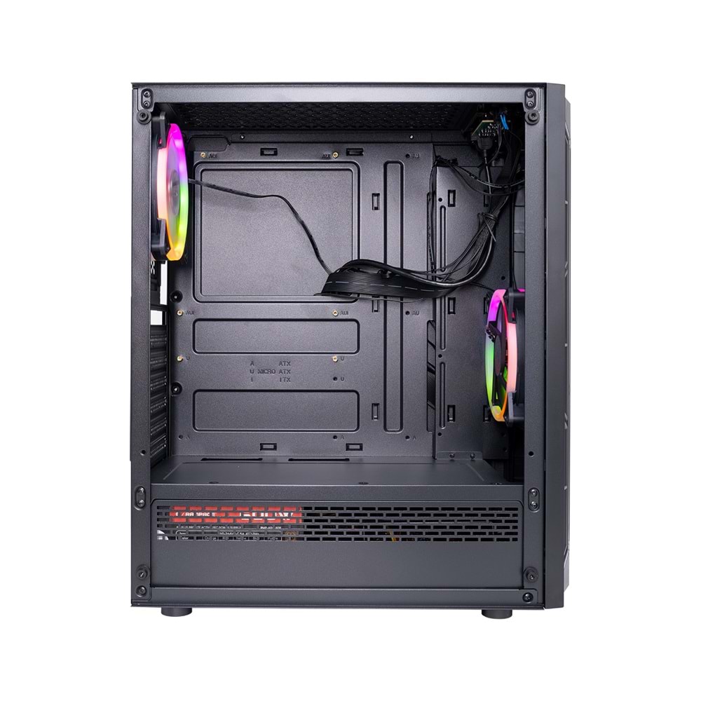 Rampage INFINITY MESH 4*ARGB Fan Manyetik Temperli Camlı E-ATX Mid-T Gaming Oyuncu Kasası