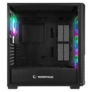 Rampage SHELOB Mesh+Temperli Cam 4*ARGB Infinity Fan+Hub E-ATX Mid-T Gaming Oyuncu Kasası