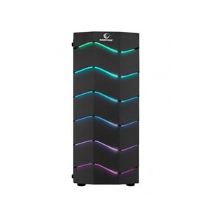 Rampage ARC-X RGB Ledli Siyah Acrylic Panel 120mm Fanlı Gaming Oyuncu Kasası
