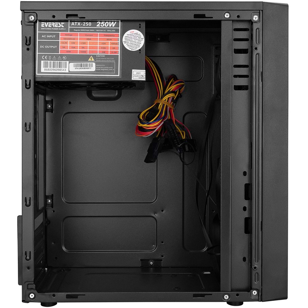 Everest BLAZON RGB Led Şeritli Peak 250W Akrilik Yan Panel M-ATX Mini-T Gaming Oyuncu Kasası