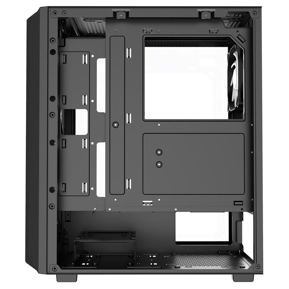 Rampage BETA MESH 650W 80 Plus Standart 4*12cm ARGB Fan Temperli Camlı Mid-T Siyah Oyuncu Kasası