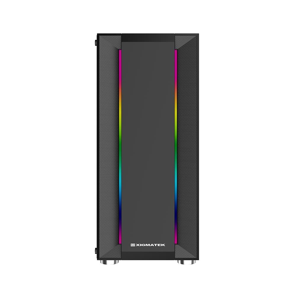 Xigmatek EN49974 HELIOS 550W Temper Camlı 1*12cm Rainbow Led Şeritli Mid-T Gaming Oyuncu Kasası