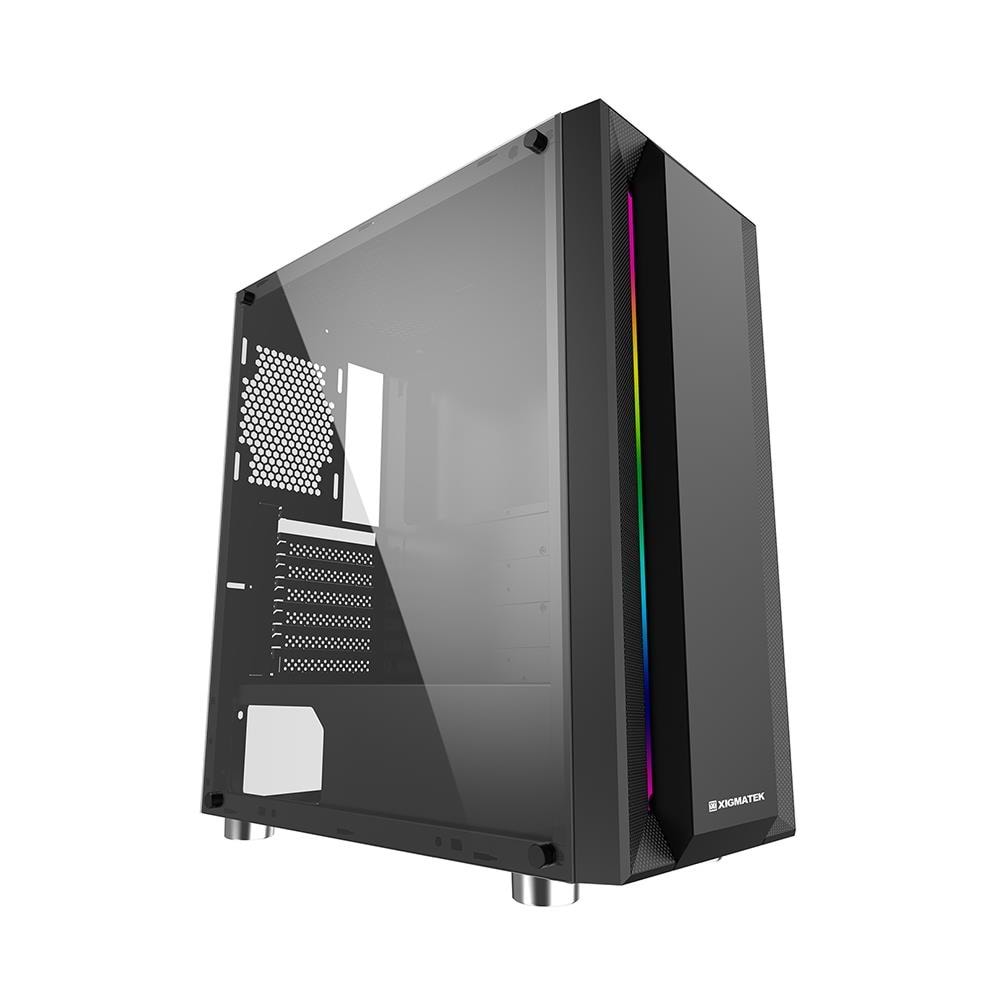 Xigmatek EN49974 HELIOS 550W Temper Camlı 1*12cm Rainbow Led Şeritli Mid-T Gaming Oyuncu Kasası