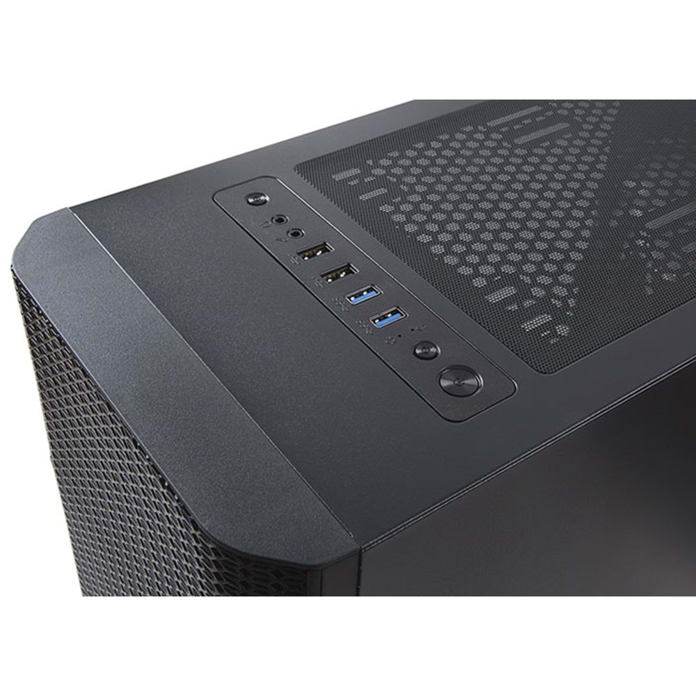 Rampage TRAPPER Temper Camlı 650Watt 80Plus Bronze Siyah 3*14cm + 1*12cm ARGB Fanlı Gaming Oyuncu Kasası