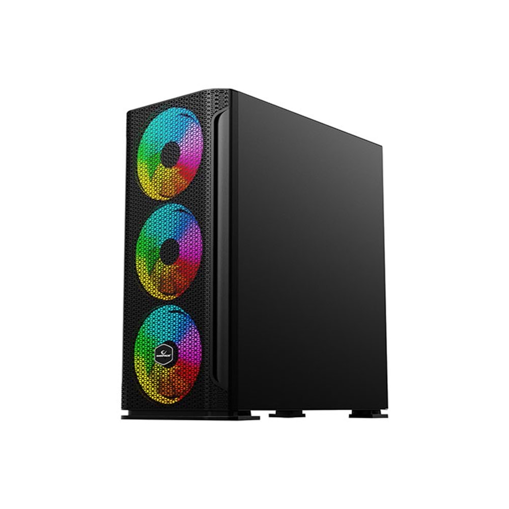 Rampage TRAPPER Temper Camlı 650Watt 80Plus Bronze Siyah 3*14cm + 1*12cm ARGB Fanlı Gaming Oyuncu Kasası