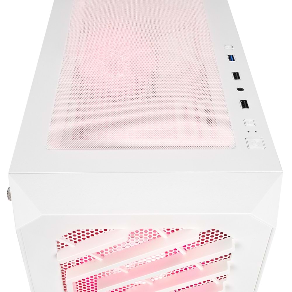 Rampage SPEAR 750W 80+ BRONZE Beyaz 4*RGB Auto Fan ATX Mid-T Gaming Oyuncu Kasası