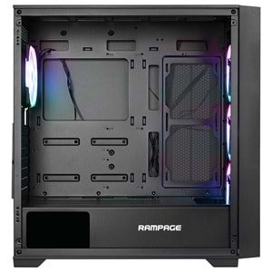 Rampage PRIME Mesh+Temperli Cam 4*ARGB Fan+Hub E-ATX Mid-T Gaming Oyuncu Kasası