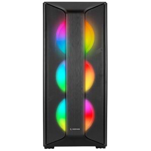 Rampage SAILOR Temperli Camlı Siyah 4*12cm Rainbow Fanlı ATX Mid-T Gaming Oyuncu Kasası