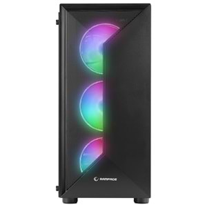 Rampage TRIANGLE 4*12cm Auto RGB Fan Tempered Glass ATX Mid-T Gaming Oyuncu Kasası