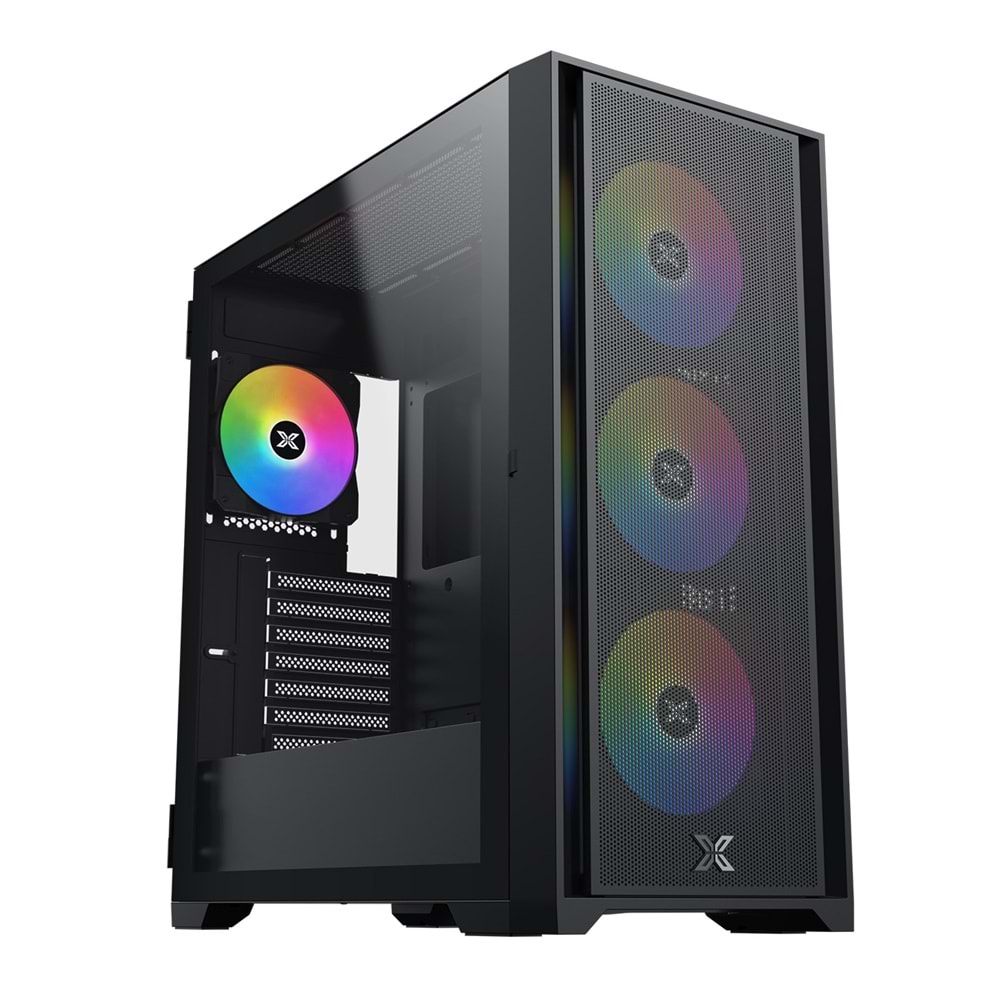 Xigmatek EN47046 Master X II Pro Siyah ODIN II 750W 4*12cm Z20F Fixed RGB Fan Mesh+Cam Panel E-ATX Oyuncu Kasası