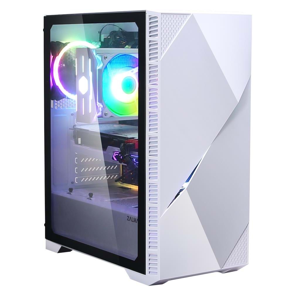 Zalman Z3 ICEBERG WHITE Beyaz 2*12cm ARGB Fan Temperli Camlı Mid-T Gaming Oyuncu Kasası